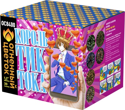 Король Тик-Тока Батарея салютов купить в Навашино | navashino.salutsklad.ru